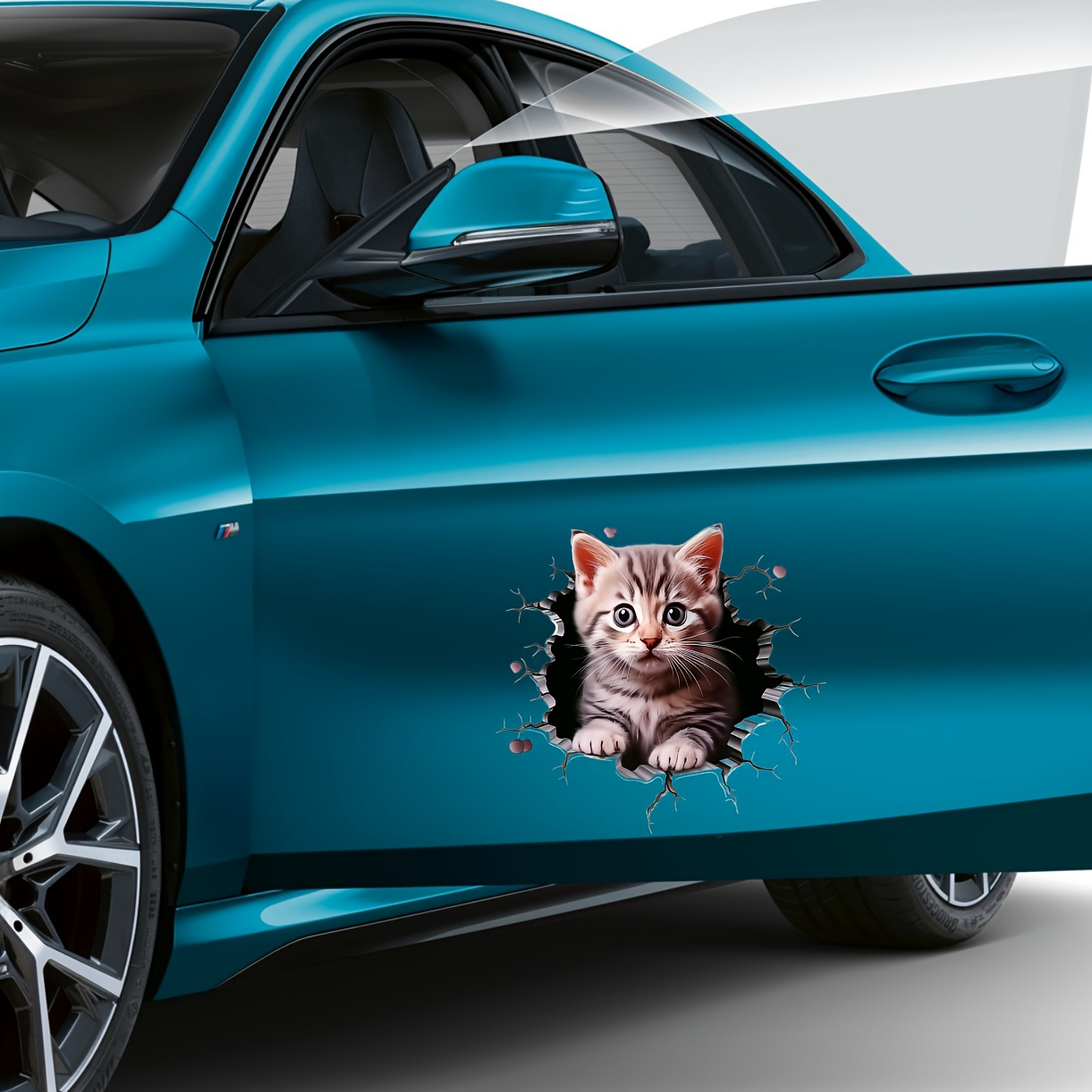 Laptop Accessories All - Polyvinyl Chloride Cat Pattern Car Decal,