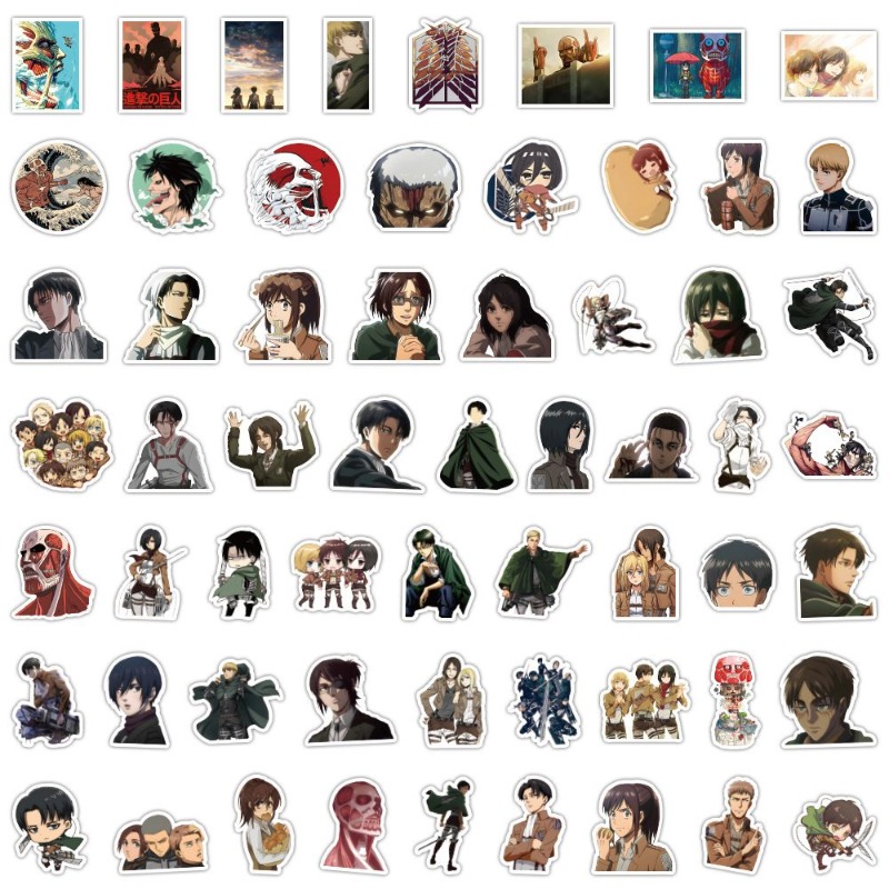 Laptop Accessories All - 60Pcs Attack on Titan Anime Stickers