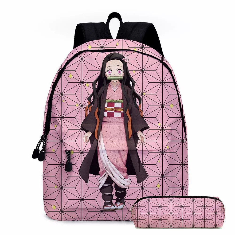 Laptop Accessories Organizer Bag - Anime Demon Slayer Backpack Pencil Case