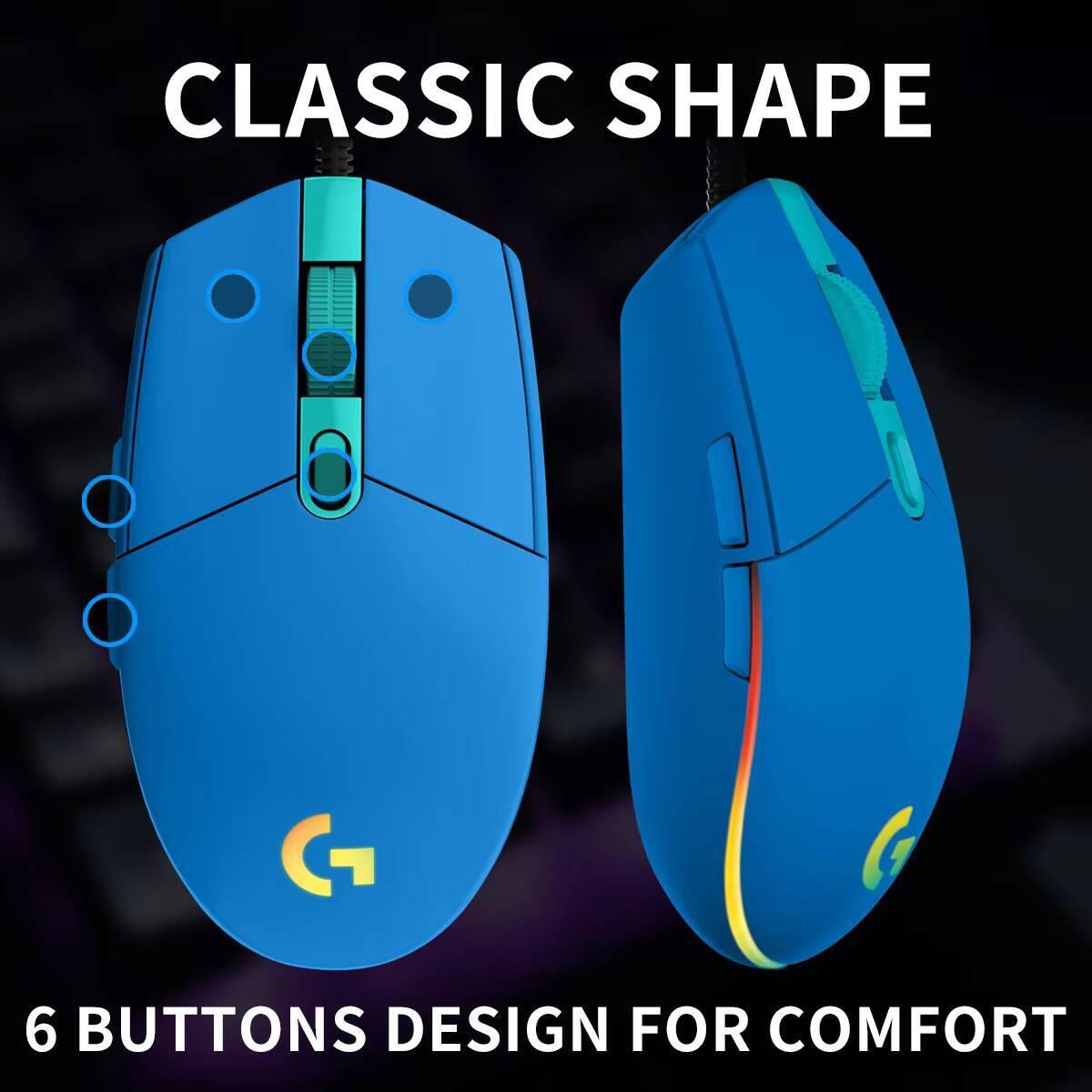 Logitech G203 LIGHTSYNC Gaming - Logitech Mouse G203 recension och pris