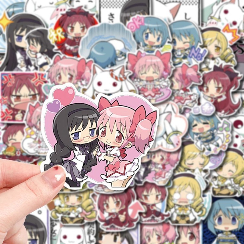 48 PCS Cartoon Puella Magi Mad - Laptop Accessories Decoration recension och pris
