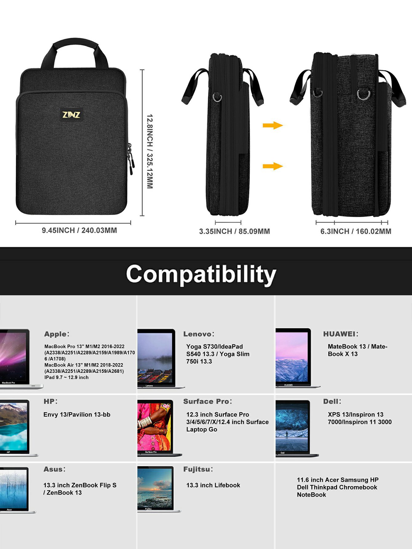 12.9-13 inch Laptop Shoulder B - Laptop Accessories Box recension och pris