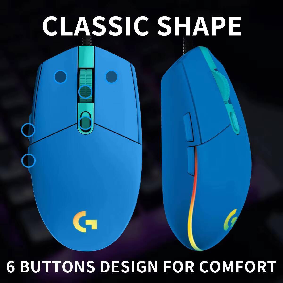 Logitech G203 Wired Mouse for  - Logitech Mouse G203 recension och pris