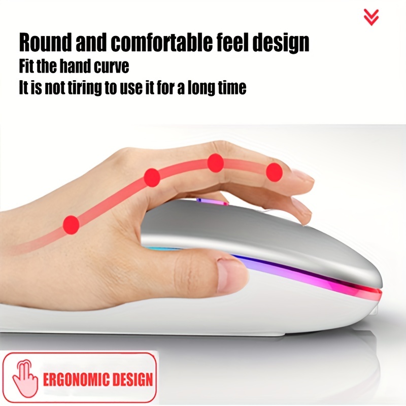 Wireless Mouse RGB Rechargeabl - Laptop Accessories Mouse recension och pris