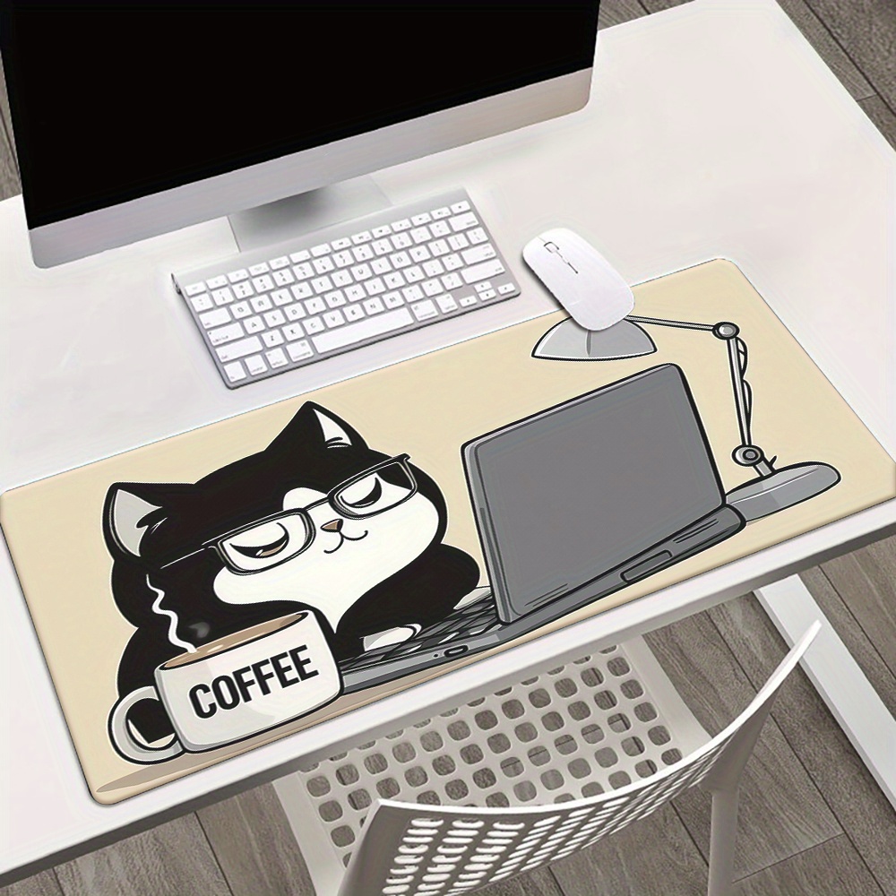 Cute Coffee Cat Working On Lap - Laptop Accessories Officeworks recension och pris