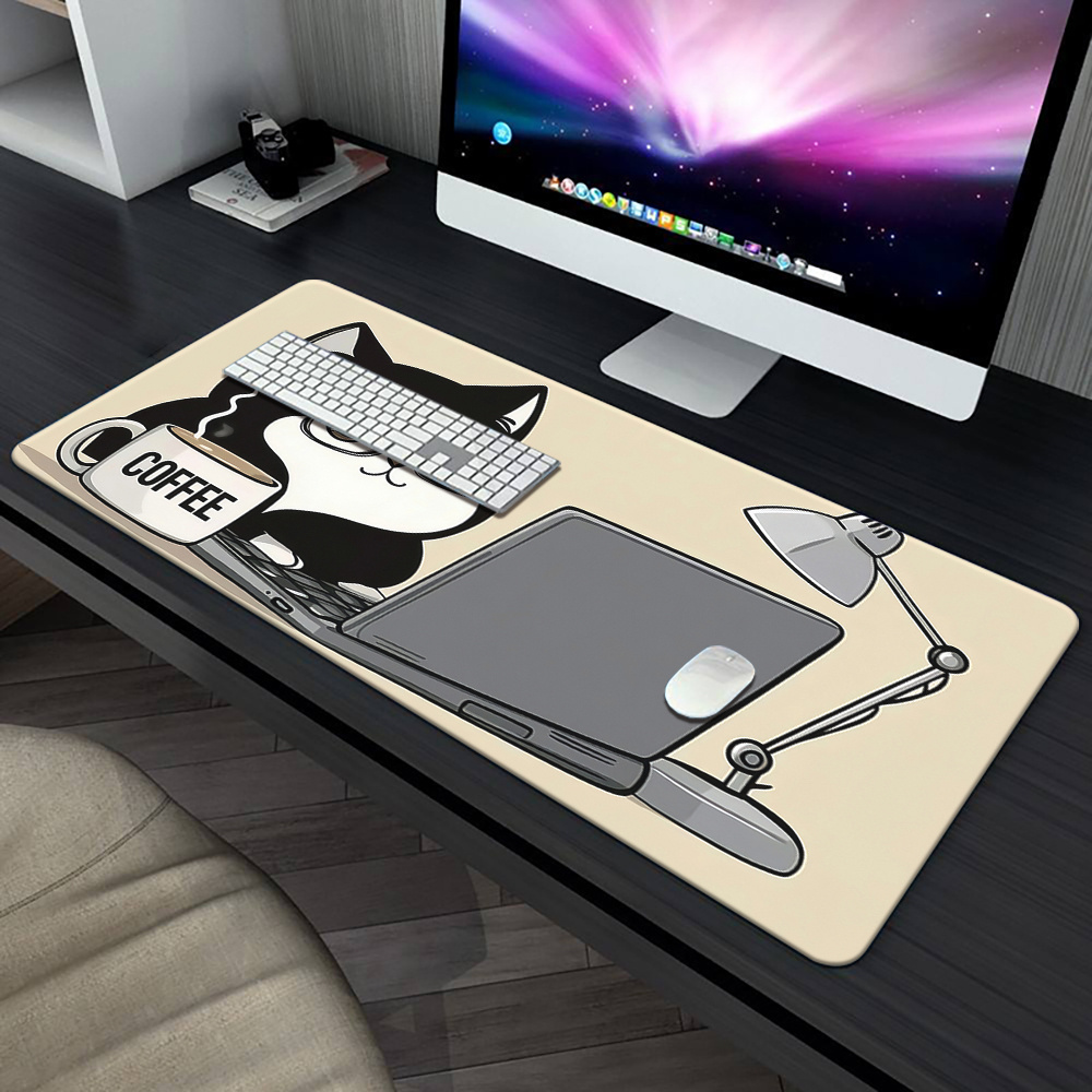 Cute Coffee Cat Working On Lap - Laptop Accessories Officeworks recension och pris