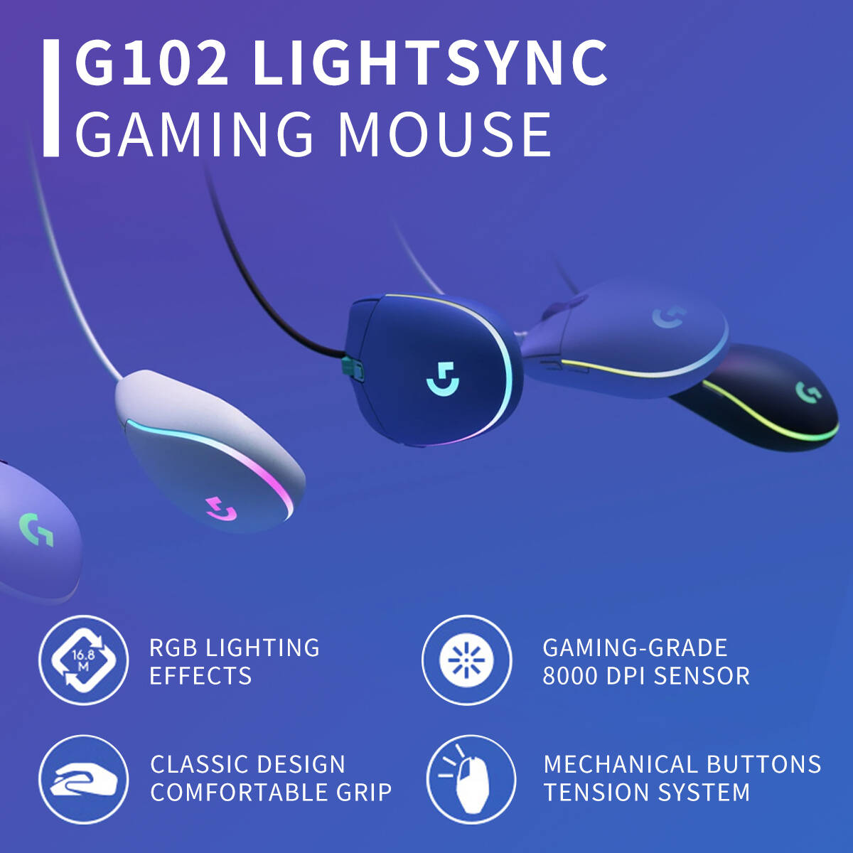 Logitech G102 Prodigy Gaming M - Logitech Mouse G203 recension och pris