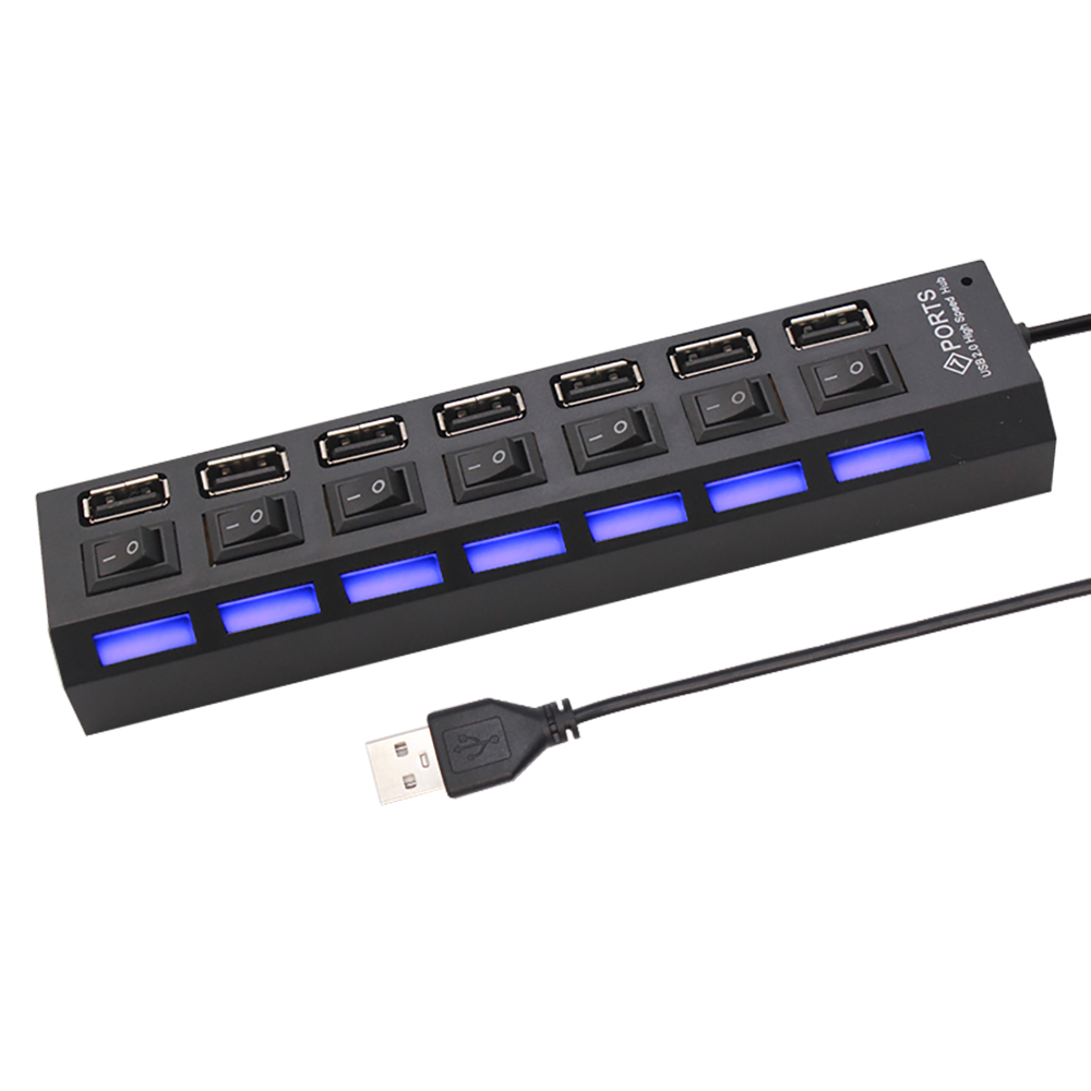 7 Port USB 2.0 Hub Splitter Fo - Laptop Accessories All recension och pris