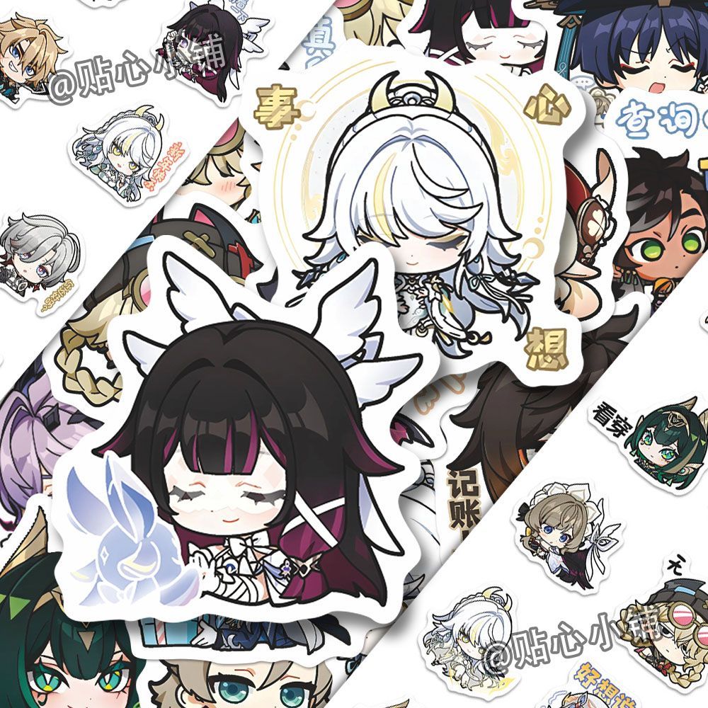 64PCS Genshin Impact Moon Maid - Laptop Accessories Decoration recension och pris