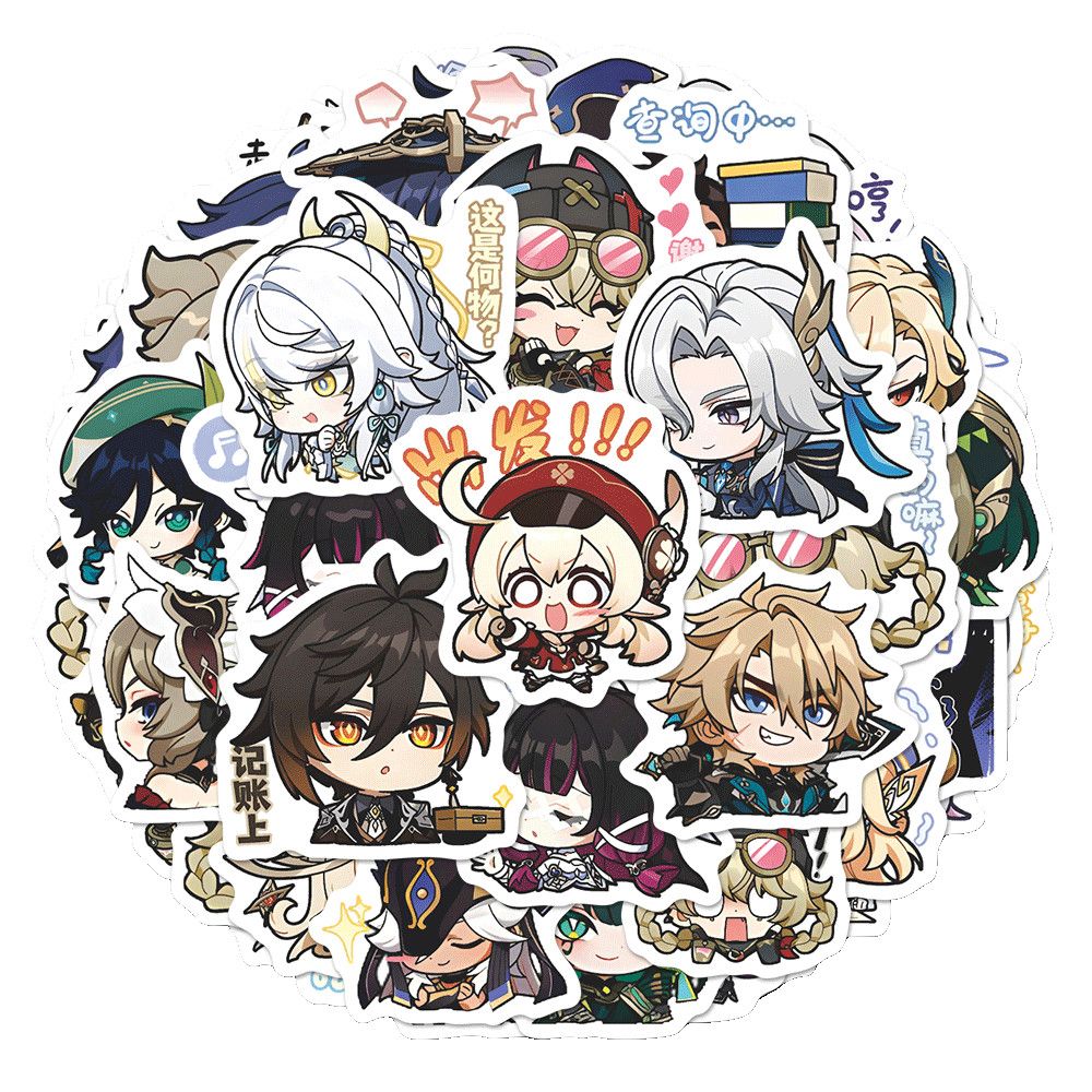 64PCS Genshin Impact Moon Maid - Laptop Accessories Decoration recension och pris